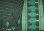 Teal Green Kovai Cotton Saree In Thilagam Motif