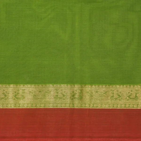 Lime Green In Kovai Cotton Saree With Diamond Motif