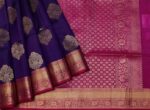 Dark Purple Soft Silk Saree with Contrast Pallu