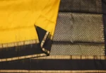 Pure Soft Silk In Mango Yellow Saree With Vairaoosi Pattern