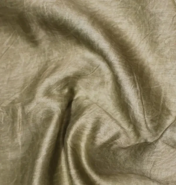 Pure Chanderi Silk In Pista Green With Floral Design