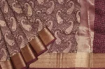 Pure Chanderi Cotton In Deep Plum Mavue