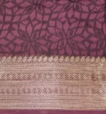 Pure Chanderi Cotton In Deep Plum Mavue