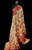 Multicolor Chanderi Saree With Floral Print