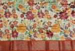 Multicolor Chanderi Saree With Floral Print