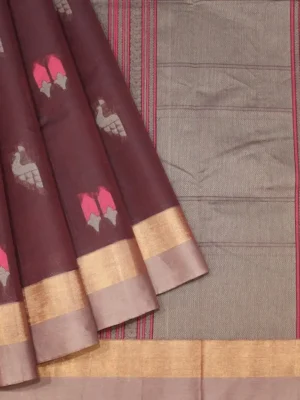 Dark Wine In Kovai Cotton Saree