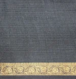 Pure Tussar Silk Saree In Slate Blue Base With Zari Border