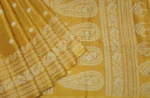 Mustard Yellow Semi Tussar Saree With Motifs