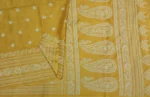 Mustard Yellow Semi Tussar Saree With Motifs