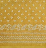 Mustard Yellow Semi Tussar Saree With Motifs