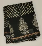 Pure Black Chanderi Cotton Saree