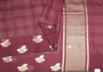 Deep Maroon Semi Tussar Saree