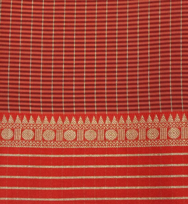 Black White Korvai Semi Chanderi Saree