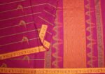 Rani Pink Kovai Cotton Saree with Parrot Motifs
