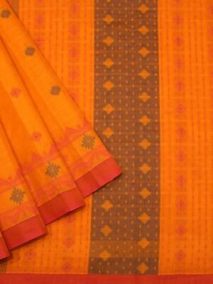 Warm Orange Kovai Cotton Saree