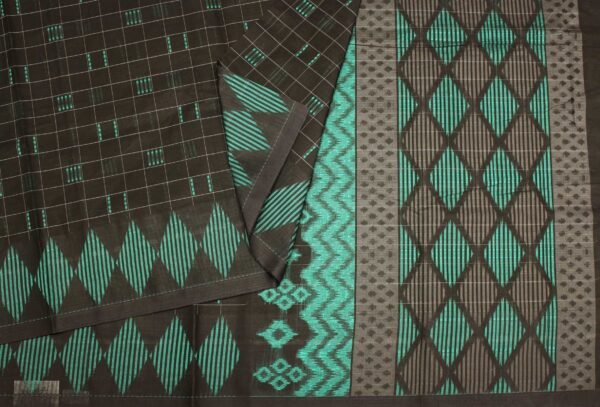 Black Ikat Kovai Cotton Saree
