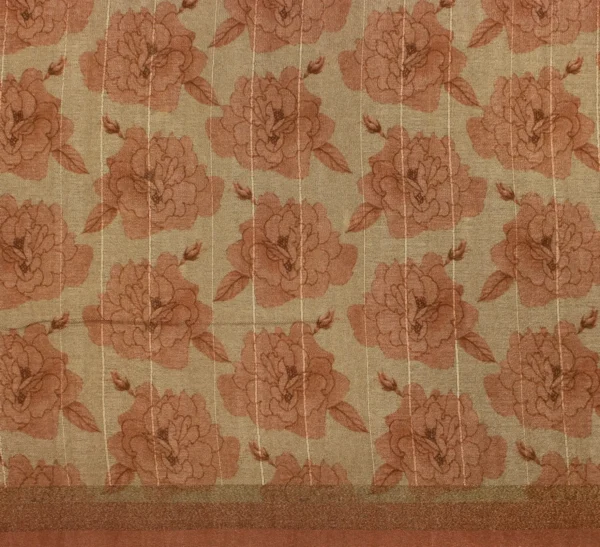 Terra Cotta Shades Semi Tussar Saree