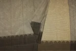 Warm Grey Kovai Cotton Saree With Temple Border