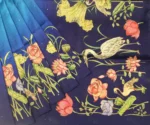 Navy Blue Kalamkari Semi Tussar Saree