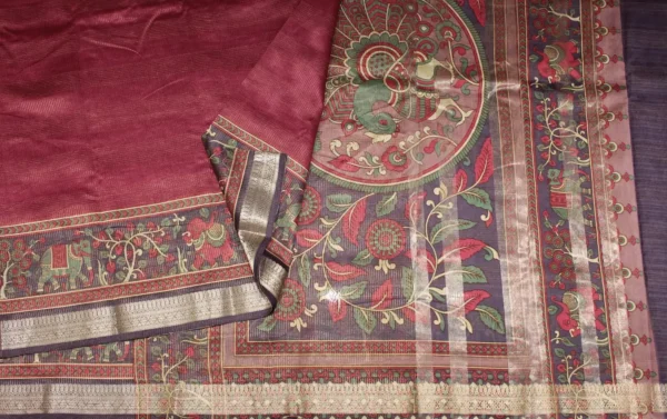 Pure Chanderi Cotton Vairaoosi Check Saree