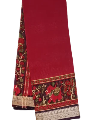 Pure Chanderi Cotton Vairaoosi Check Saree