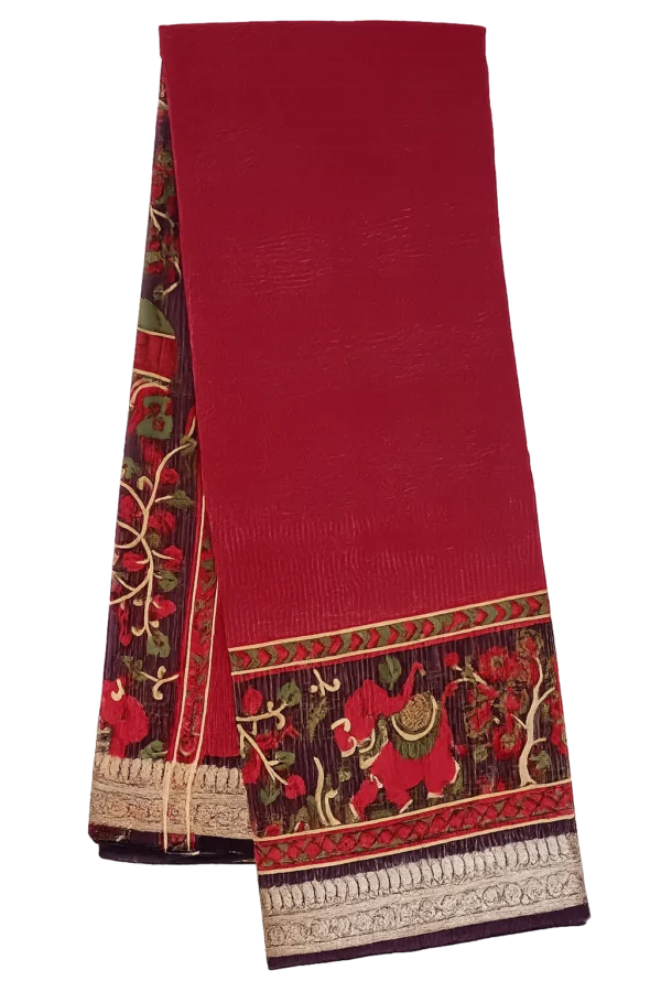 Pure Chanderi Cotton Vairaoosi Check Saree