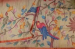 Semi Tussar Saree In Kalamkari With Off And Off