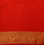 Brocade Bridal Soft Silk Saree In Crimson Red