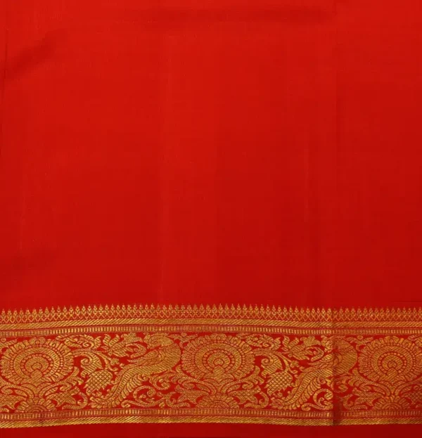 Brocade Bridal Soft Silk Saree In Crimson Red