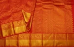 Brocade Bridal Soft Silk Saree In Crimson Red