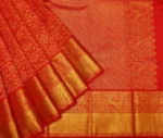 Brocade Bridal Soft Silk Saree In Crimson Red