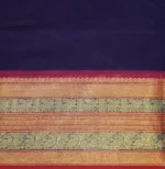 Deep Navy Blue In Kanchi Chettinad Cotton Saree