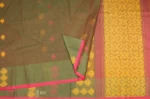 Dual Shade Dark Green Kovai Cotton Saree