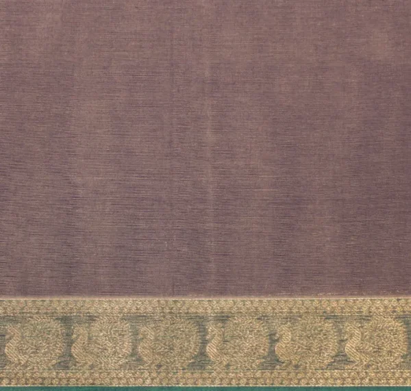 Pure Handloom Kovai Cotton Saree In Greyish Purple