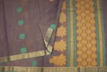 Pure Handloom Kovai Cotton Saree In Greyish Purple