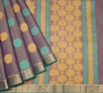 Pure Handloom Kovai Cotton Saree In Greyish Purple