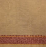 Pure Handloom Kovai Cotton Saree In Light Beige