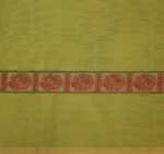 Pure Handloom Kovai Cotton Saree In Light Green Shade