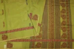 Pure Handloom Kovai Cotton Saree In Light Green Shade