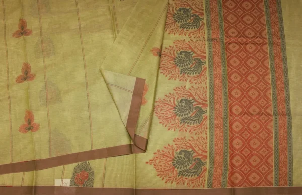 Light Green Pure Kovai Cotton Saree