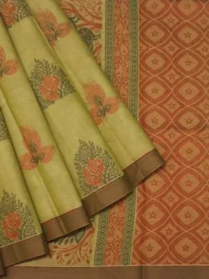 Light Green Pure Kovai Cotton Saree