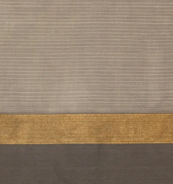 Pure Handloom Kovai Cotton Saree In Light Grey
