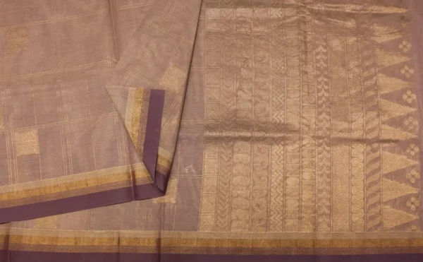 Pure Hnadloom Kovai Cotton Saree In Mauve Purple