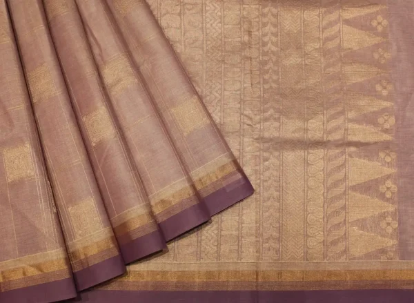 Pure Hnadloom Kovai Cotton Saree In Mauve Purple