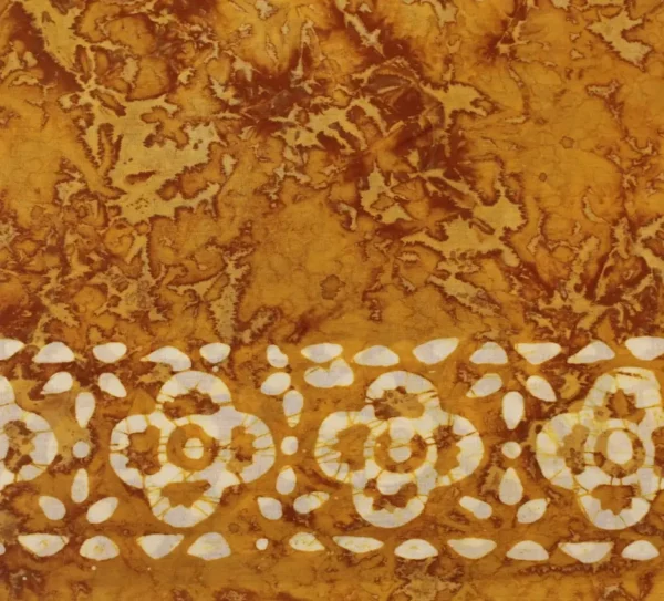 Mustard Yellow Mulmul Cotton Saree With Batik