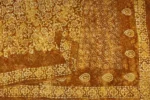 Mustard Yellow Mulmul Cotton Saree With Batik