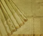 Pure Handloom Soft Silk Saree In Olive Green With Floral