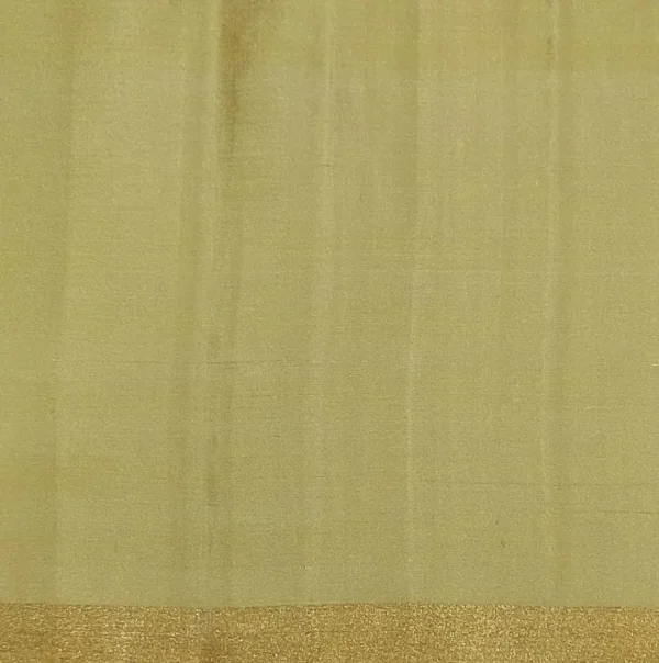 Pure Handloom Soft Silk Saree In Olive Green With Floral