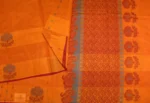 Vibrant Orange Handloom Kovai Cotton Saree