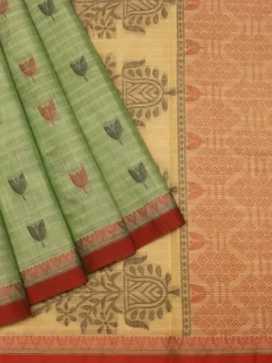 Pear Green Handloom Kovai Cotton Saree